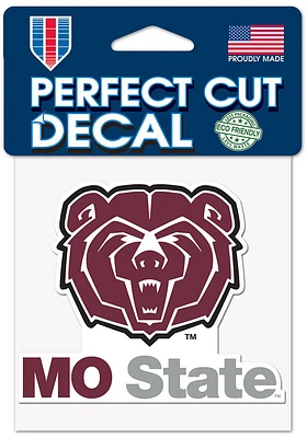 Missouri State Bears 4x4 Graphic Auto Decal - Maroon