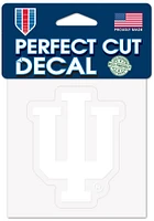 Indiana Hoosiers 4x4 White Auto Decal - White