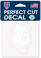 Ferris State Bulldogs 4x4 White Auto Decal - White