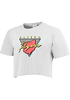 Dayton Flyers Womens White Retro Pastel Short Sleeve T-Shirt