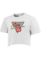Michigan State Spartans Womens White Retro Pastel Short Sleeve T-Shirt