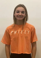 Rally Philadelphia Womens Orange Dots Short Sleeve T-Shirt