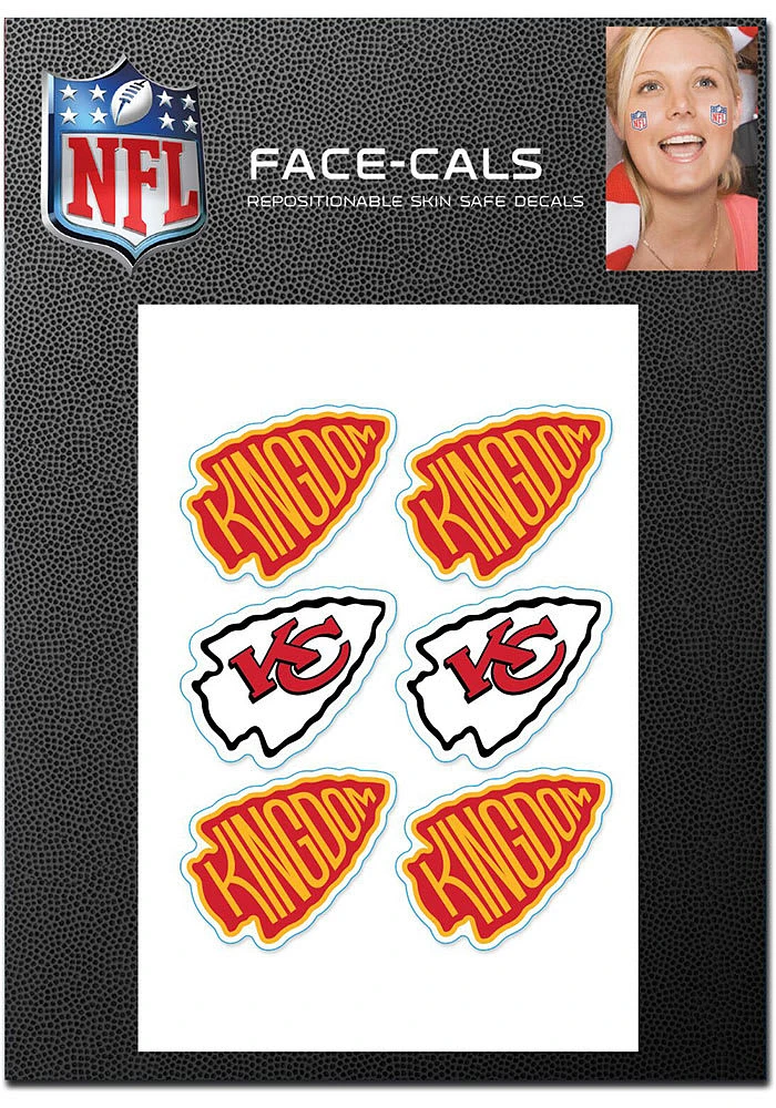 Kansas City Chiefs Kingdom Face Decal Tattoo