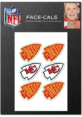 Kansas City Chiefs Kingdom Face Decal Tattoo
