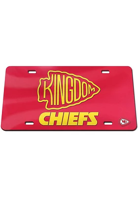 Kansas City Chiefs Red Kingdom Inlaid Car Accessory License Plate