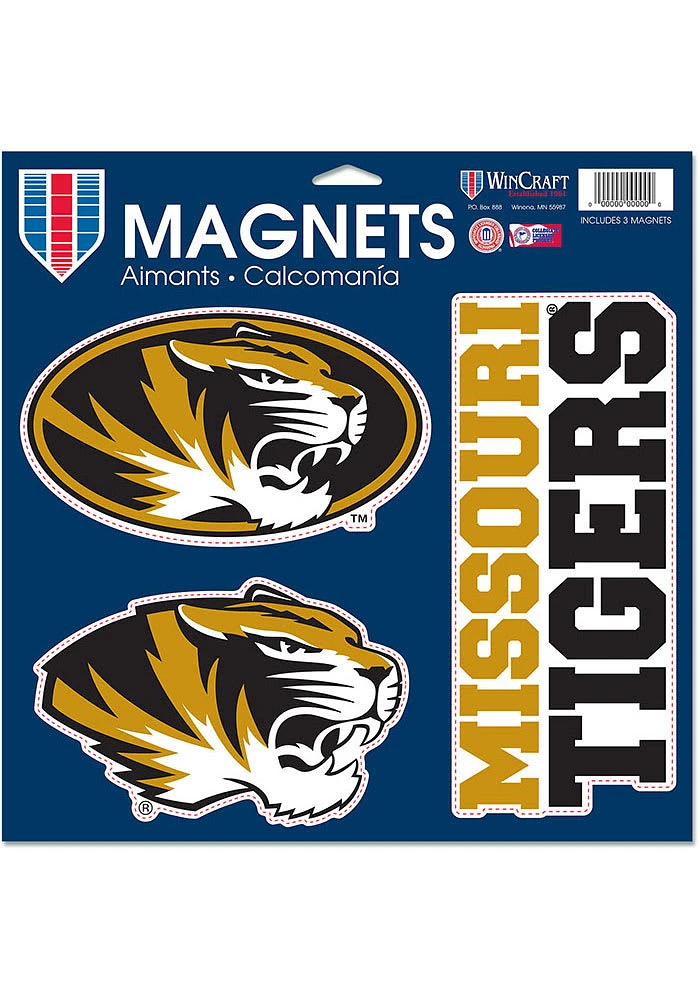 Missouri Tigers 11x11 3pk Magnet