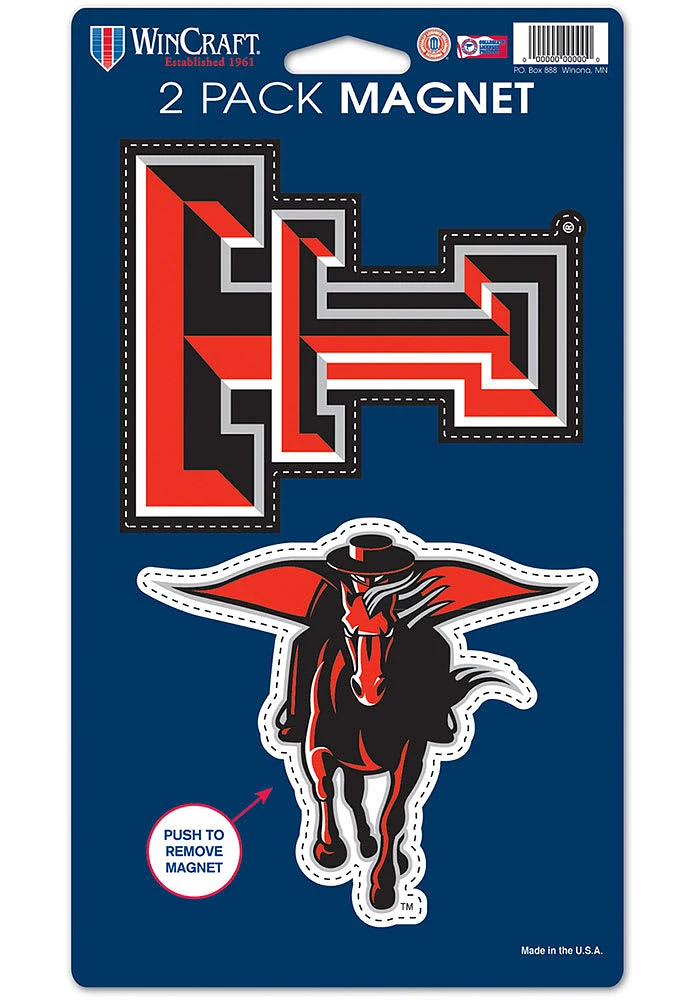 Texas Tech Red Raiders 2pk Die Cut Magnet