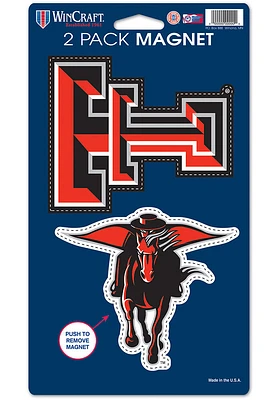 Texas Tech Red Raiders 2pk Die Cut Magnet