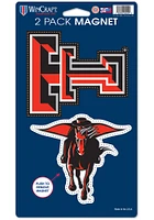 Texas Tech Red Raiders 2pk Die Cut Magnet