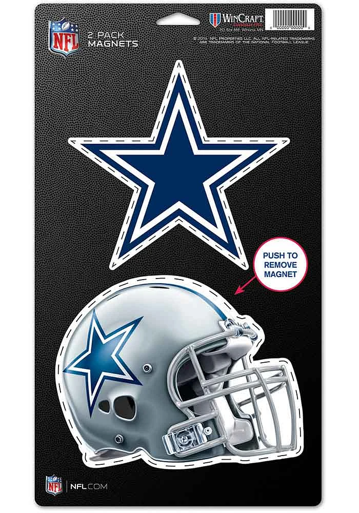 Dallas Cowboys 2pk Die Cut Magnet