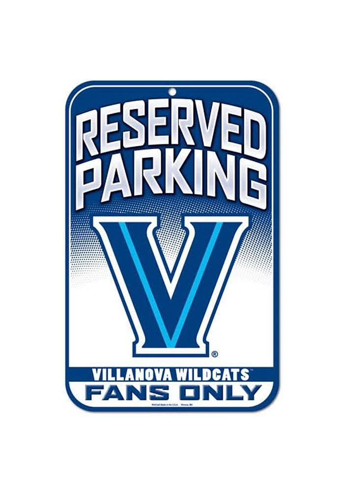 Villanova Wildcats Reserved Parking Sign - Grey