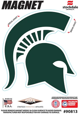 Michigan State Spartans Spartans Head 3x5 Die Cut Magnet