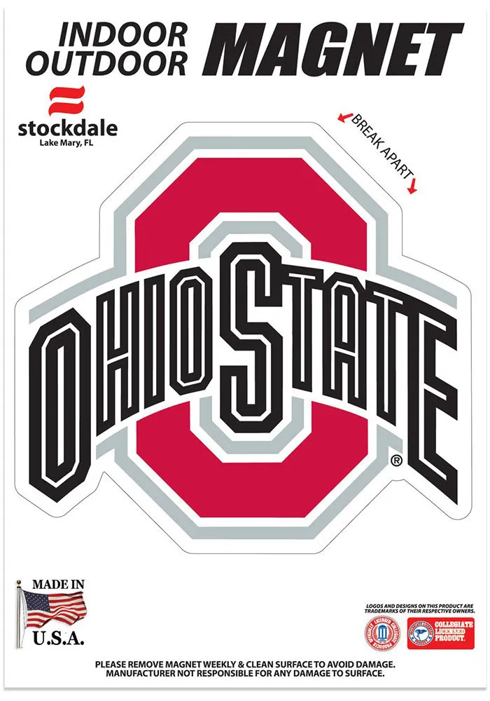 Ohio State Buckeyes 5x7 Car Magnet - Red
