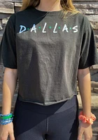 Rally Dallas Ft Worth Womens Black Dots Short Sleeve T-Shirt