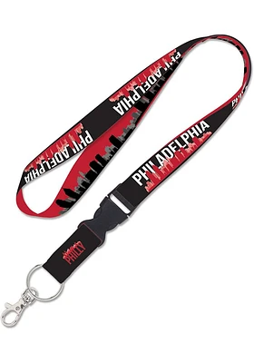 Philadelphia 1 inch Detachable Lanyard - Red