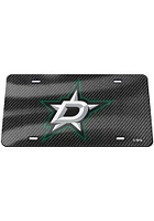 Dallas Stars Grey Carbon Fiber Car Accessory License Plate