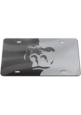 Pitt State Gorillas Grey Carbon Fiber Car Accessory License Plate