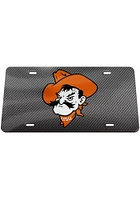 Oklahoma State Cowboys Grey Carbon Fiber Car Accessory License Plate