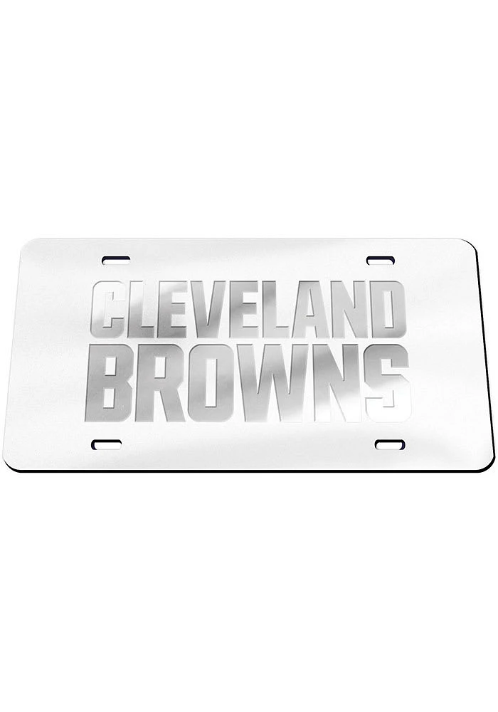 Cleveland Browns Frosted Team Name Car Accessory License Plate