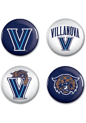 Villanova Wildcats 4pk Button - Navy Blue