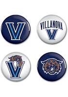 Villanova Wildcats 4pk Button - Navy Blue