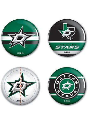 Dallas Stars 4pk Button - Green