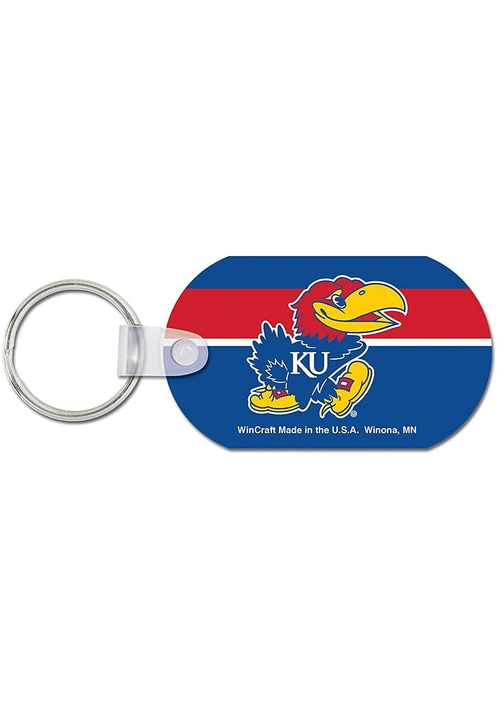 Kansas Jayhawks Aluminum Keychain - Blue