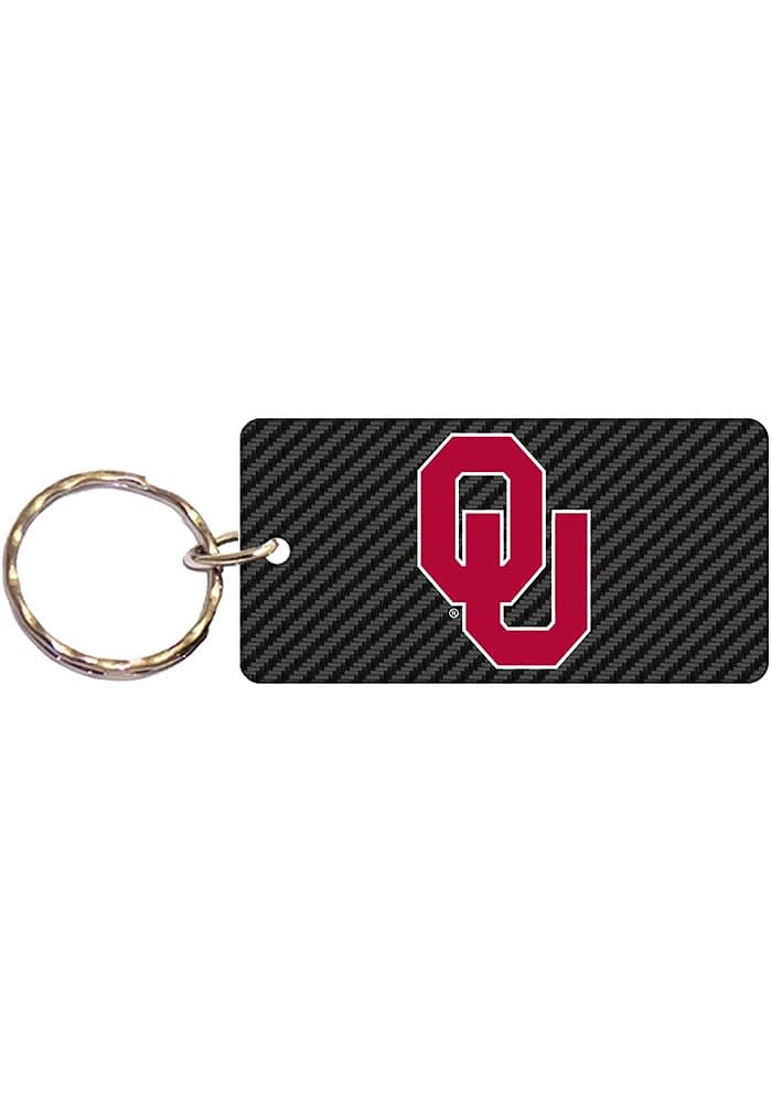 Oklahoma Sooners Carbon Keychain - Grey