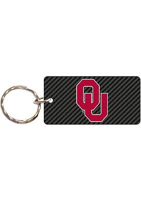 Oklahoma Sooners Carbon Keychain - Grey
