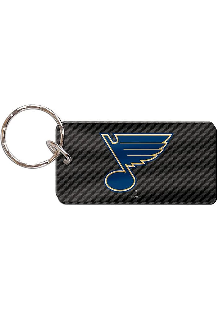 St Louis Blues Carbon Keychain - Grey