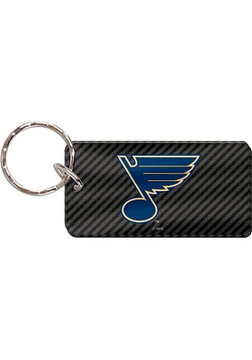 St Louis Blues Carbon Keychain - Grey