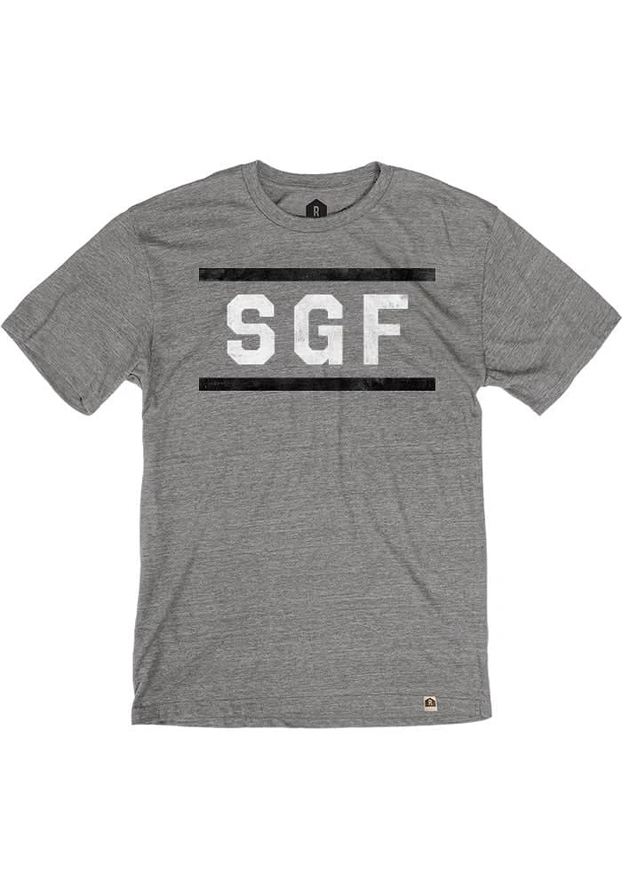 Rally Springfield Grey SGF Block Short Sleeve Fashion T Shirt