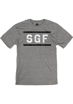 Rally Springfield Grey SGF Block Short Sleeve Fashion T Shirt