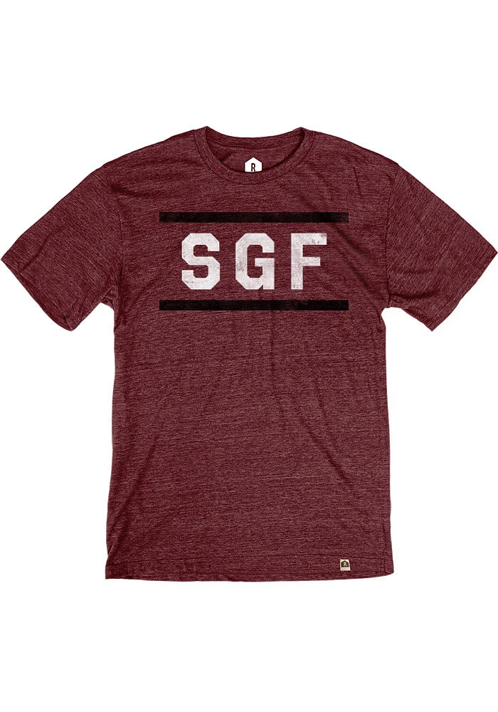 Rally Springfield Maroon SGF Block Short Sleeve Fashion T Shirt