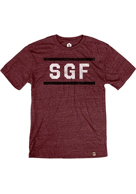 Rally Springfield Maroon SGF Block Short Sleeve Fashion T Shirt