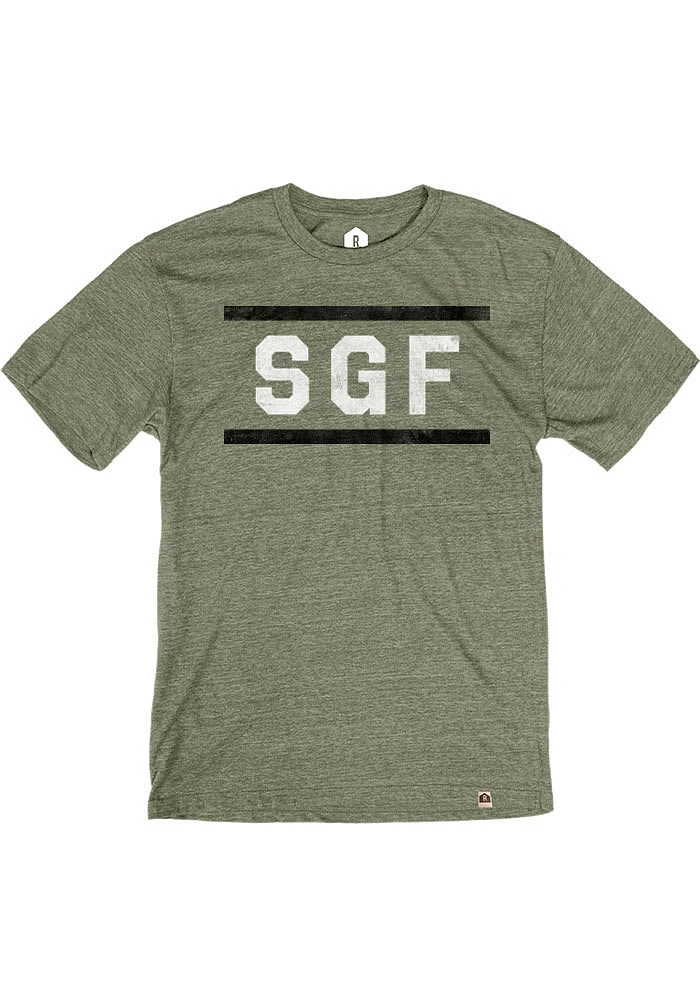 Rally Springfield Olive SGF Block Short Sleeve Fashion T Shirt