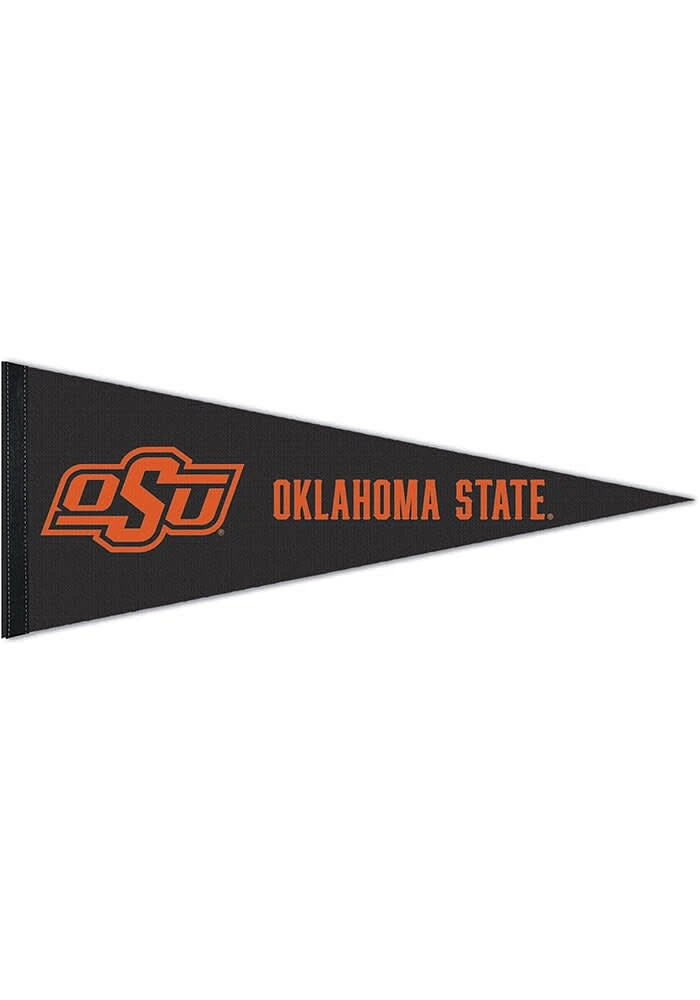 Oklahoma State Cowboys 12x30 Logo Premium Pennant - Black