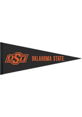 Oklahoma State Cowboys 12x30 Logo Premium Pennant - Black
