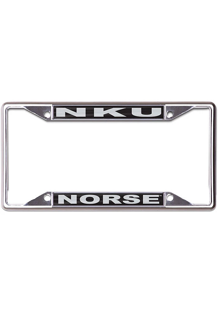 Northern Kentucky Norse Black and Silver Metallic License Plate Frame - Black