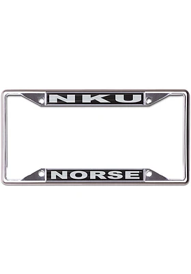 Northern Kentucky Norse Black and Silver Metallic License Plate Frame - Black