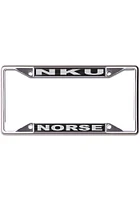 Northern Kentucky Norse Black and Silver Metallic License Plate Frame - Black