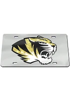Missouri Tigers Silver Glitter Logo Car Accessory License Plate