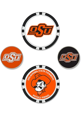 Oklahoma State Cowboys 4-Pack Set Golf Ball Marker