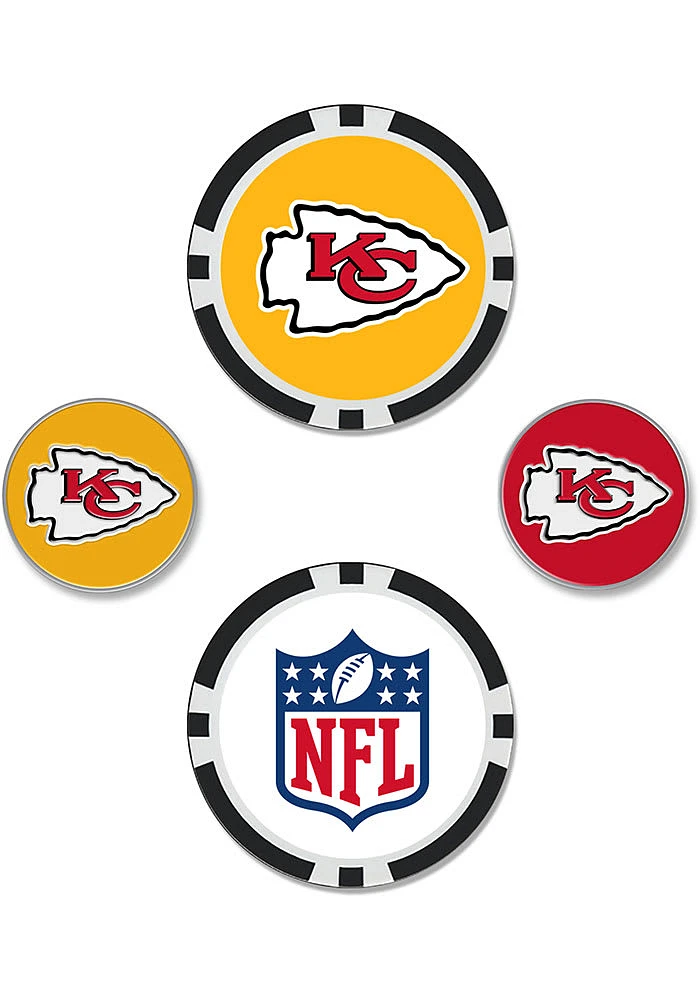Kansas City Chiefs 4-Pack Set Golf Ball Marker