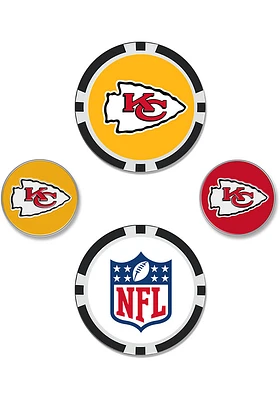 Kansas City Chiefs 4-Pack Set Golf Ball Marker