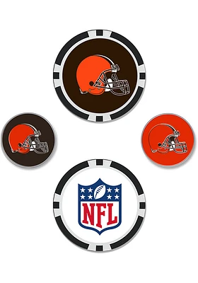 Cleveland Browns 4-Pack Set Golf Ball Marker