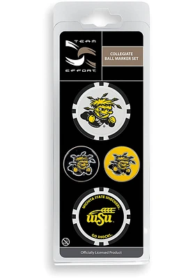 Wichita State Shockers 4-Pack Set Golf Ball Marker