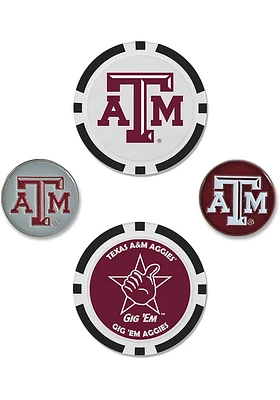Texas A&M Aggies 4-Pack Set Golf Ball Marker