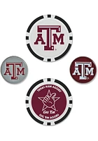 Texas A&M Aggies 4-Pack Set Golf Ball Marker
