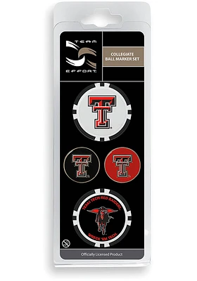 Texas Tech Red Raiders 4-Pack Set Golf Ball Marker